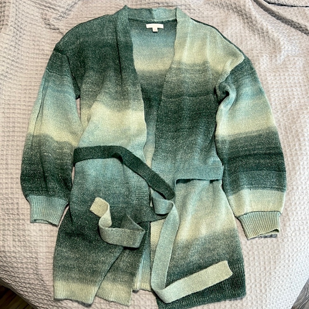 Variegated Teal LC Lauren Conrad Cardigan